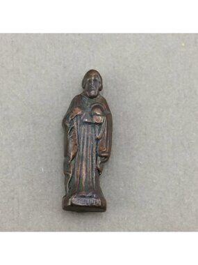 Vintage Metal St Jude Pocket Saint Figurine Christian Catholic Sacramental